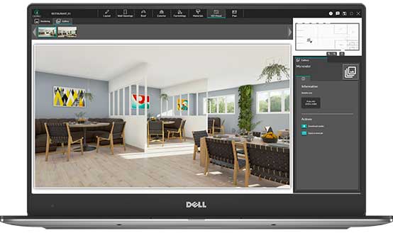 captura de pantalla software de planos de restaurantes