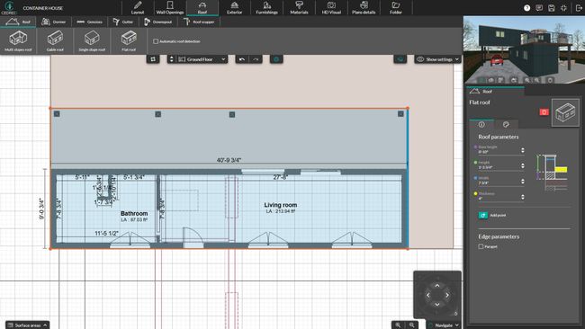 UI Cedreo roof options