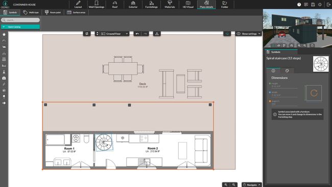 UI Cedreo 2D & 3D views