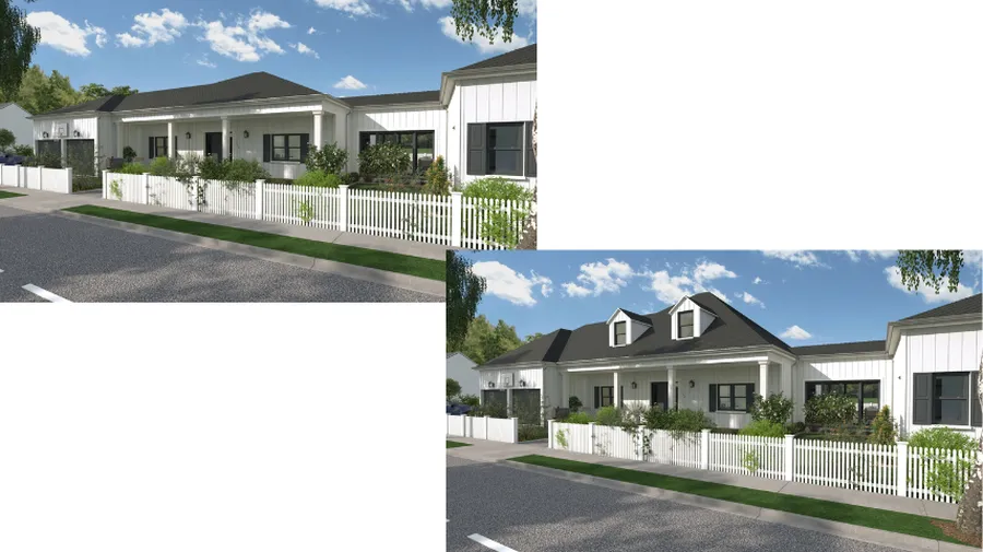 before / after 3D render of a dormers addition Ranch house by Cedreo