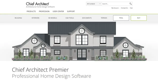 screenshot home page Chief Architect
