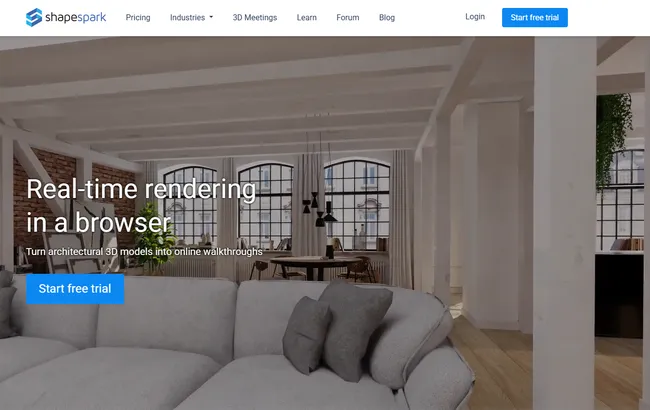 screenshot home page Shapespark