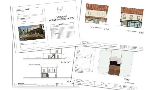 exemple de permis de construire réalisé avec Cedreo