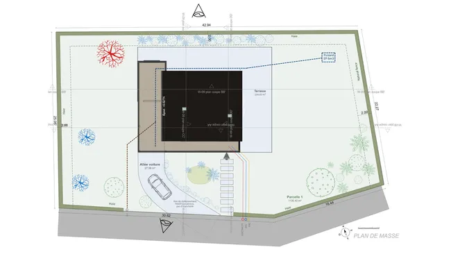 Plan de masse conforme réalisé avec Cedreo