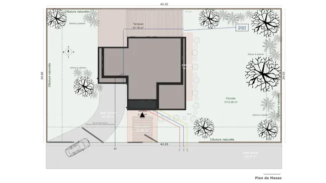 Plan de masse réalisé avec Cedreo