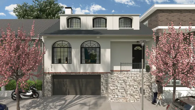 Rendu 3D d'une maison de ville nantaise réalisé avec Cedreo