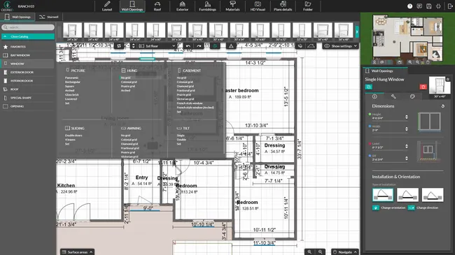 UI shot Cedreo - Openings step - add openings