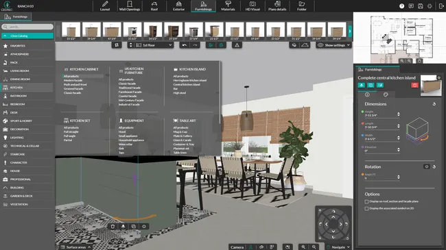 UI shot Cedreo - Furnishings step