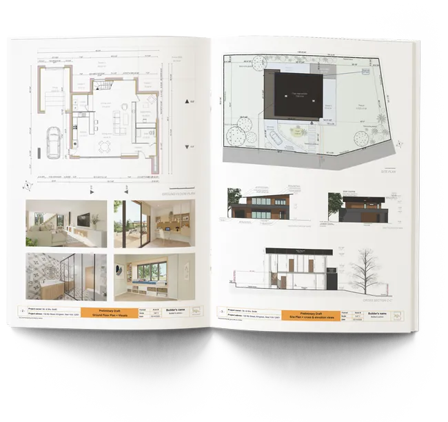 Example of a project presentation document designed with Cedreo